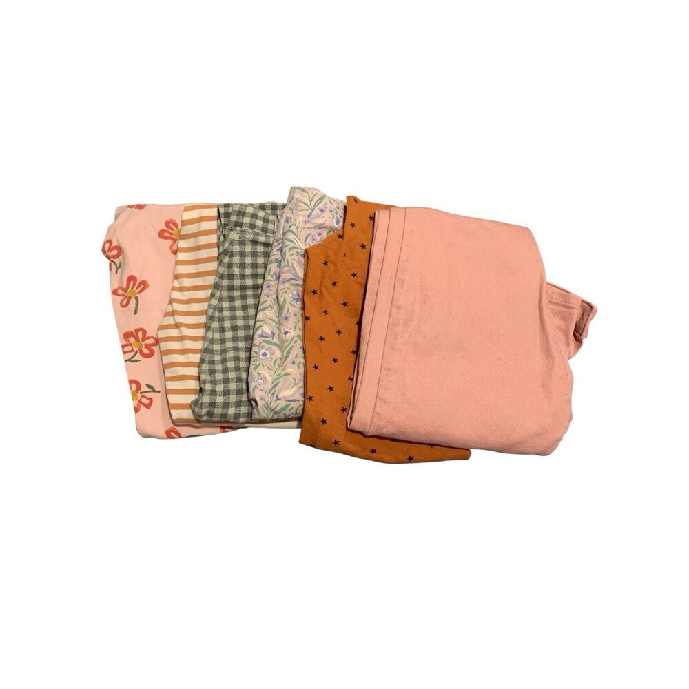 6 Pairs Gap J Crew Crewcuts Leggings Size 14 Girls Lot Floral‎ Checkers Stripes